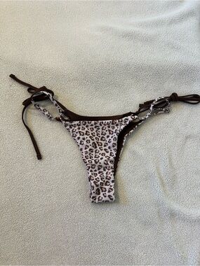 Seamolly Leopard Reversible Tie Side Cheeky Bikini Bottoms Size M